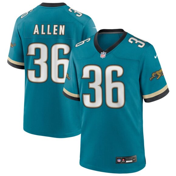 Mens Youths Kids Womens LeQuint Allen Teal Stitched Jersey